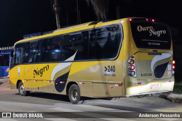 Ouro Negro Transportes e Turismo 240 na cidade de Campos dos Goytacazes, Rio de Janeiro, Brasil, por Anderson Pessanha. ID da foto: 11863160.