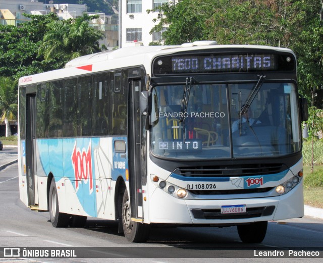 Auto Viação 1001 RJ 108.026 na cidade de Niterói, Rio de Janeiro, Brasil, por Leandro  Pacheco. ID da foto: 11861891.