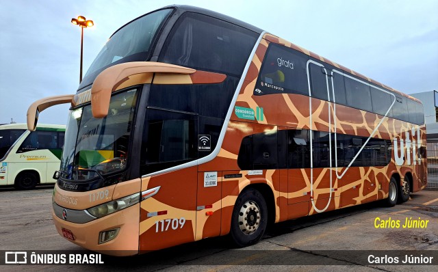 UTIL - União Transporte Interestadual de Luxo 11709 na cidade de Goiânia, Goiás, Brasil, por Carlos Júnior. ID da foto: 11866170.