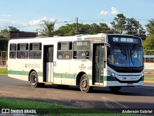 Cidade Verde Transporte Rodoviário 2308 na cidade de Maringá, Paraná, Brasil, por Anderson Gabriel. ID da foto: 11863751.