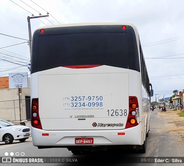 Vitória Transportes 12638 na cidade de Aracaju, Sergipe, Brasil, por Eder C.  Silva. ID da foto: 11864042.