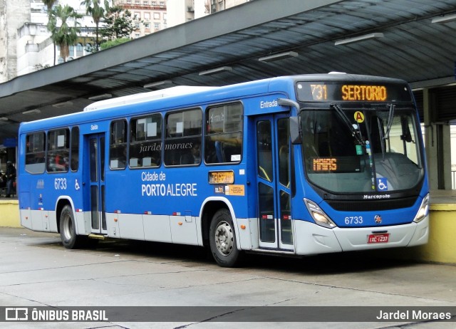 SOPAL - Sociedade de Ônibus Porto-Alegrense Ltda. 6733 na cidade de Porto Alegre, Rio Grande do Sul, Brasil, por Jardel Moraes. ID da foto: 11865026.