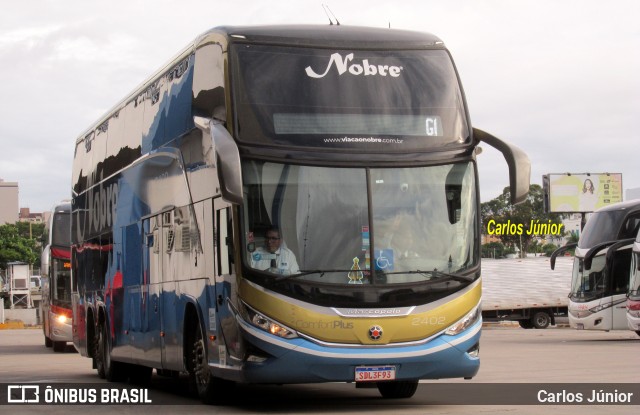 Nobre Transporte Turismo 2402 na cidade de Goiânia, Goiás, Brasil, por Carlos Júnior. ID da foto: 11866074.