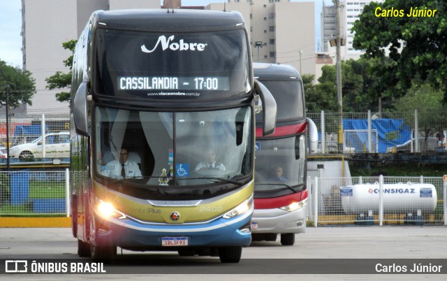 Nobre Transporte Turismo 2402 na cidade de Goiânia, Goiás, Brasil, por Carlos Júnior. ID da foto: 11866251.