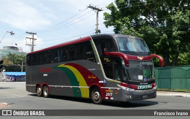 Autobuses Cruceña 2017 na cidade de São Paulo, São Paulo, Brasil, por Francisco Ivano. ID da foto: 11868141.