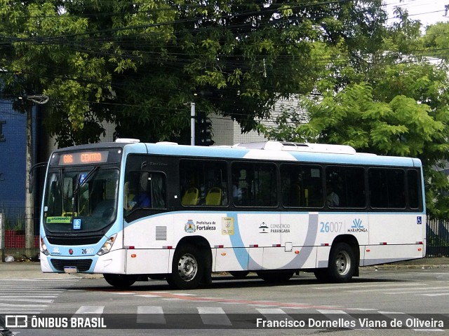 Maraponga Transportes 26007 na cidade de Fortaleza, Ceará, Brasil, por Francisco Dornelles Viana de Oliveira. ID da foto: 11870904.