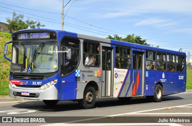 Transportes Capellini 33.107 na cidade de Campinas, São Paulo, Brasil, por Julio Medeiros. ID da foto: 11870954.