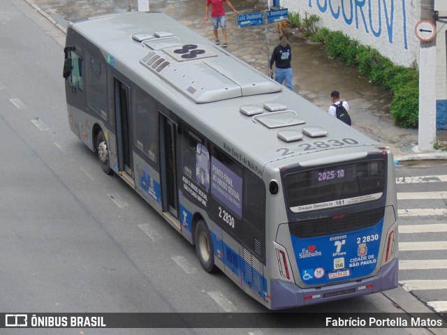 Sambaíba Transportes Urbanos 2 2830 na cidade de São Paulo, São Paulo, Brasil, por Fabrício Portella Matos. ID da foto: 11873166.