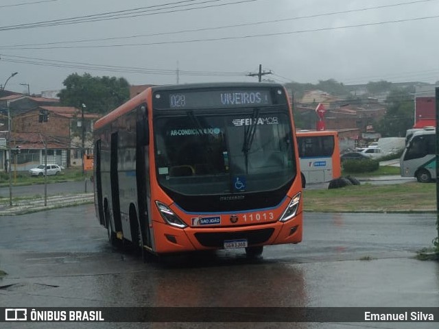 Auto Ônibus São João 11013 na cidade de Feira de Santana, Bahia, Brasil, por Emanuel Silva. ID da foto: 11874662.