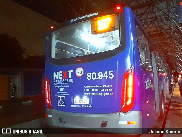 Next Mobilidade - ABC Sistema de Transporte 80.945 na cidade de Santo André, São Paulo, Brasil, por Juliano Soares. ID da foto: 11877380.