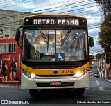 Viação Metrópole Paulista - Zona Leste 3 2874 na cidade de São Paulo, São Paulo, Brasil, por Gilberto Mendes dos Santos. ID da foto: :id.