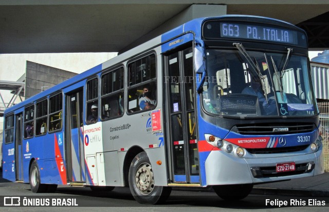 Transportes Capellini 33.107 na cidade de Campinas, São Paulo, Brasil, por Felipe Rhis Elias. ID da foto: 11880168.