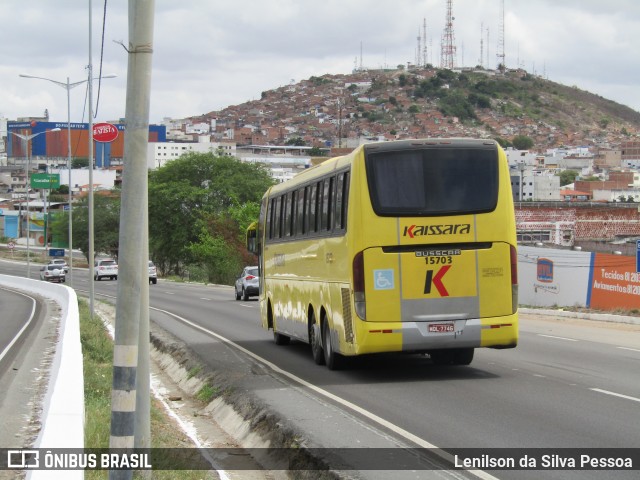 Kaissara - Viação Caiçara 15703 na cidade de Caruaru, Pernambuco, Brasil, por Lenilson da Silva Pessoa. ID da foto: 11836636.