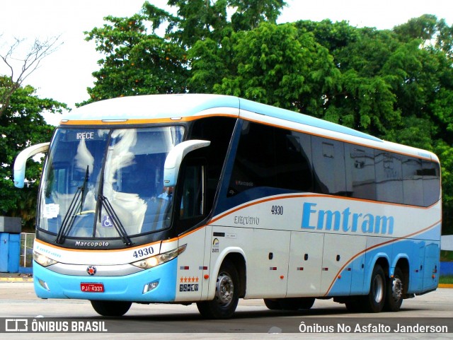 Emtram 4930 na cidade de Goiânia, Goiás, Brasil, por Ônibus No Asfalto Janderson. ID da foto: 11884076.