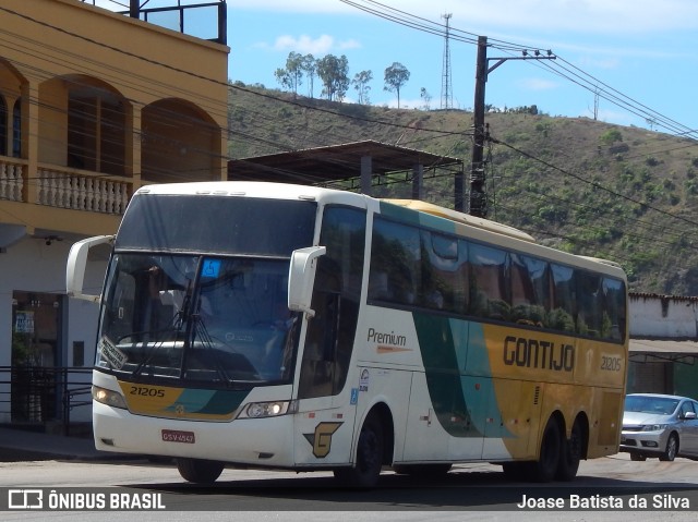 Empresa Gontijo de Transportes 21205 na cidade de Timóteo, Minas Gerais, Brasil, por Joase Batista da Silva. ID da foto: 11884387.