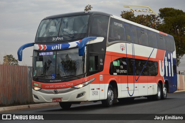 UTIL - União Transporte Interestadual de Luxo 13908 na cidade de Brasília, Distrito Federal, Brasil, por Jacy Emiliano. ID da foto: 11884498.
