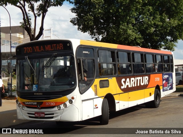 Saritur - Santa Rita Transporte Urbano e Rodoviário 3730 na cidade de Ipatinga, Minas Gerais, Brasil, por Joase Batista da Silva. ID da foto: 11887767.