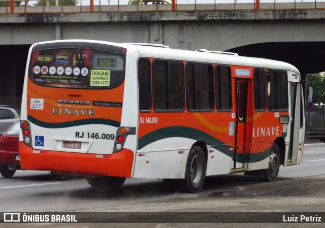 Linave Transportes RJ 146.009 na cidade de Nova Iguaçu, Rio de Janeiro, Brasil, por Luiz Petriz. ID da foto: 11886322.