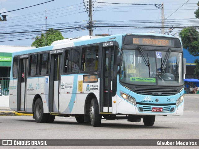 Maraponga Transportes 26803 na cidade de Fortaleza, Ceará, Brasil, por Glauber Medeiros. ID da foto: 11889163.