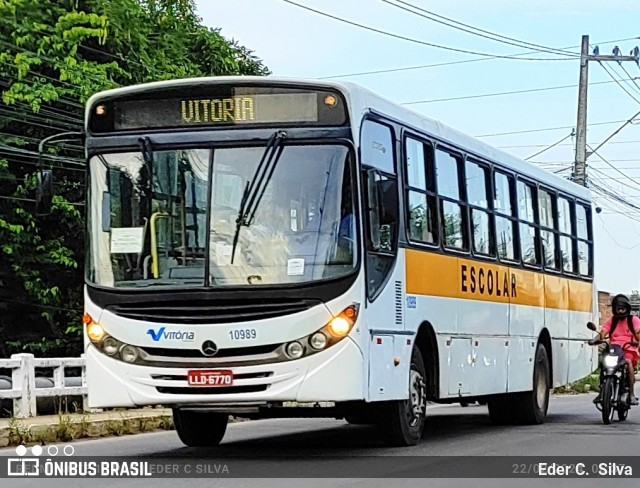 Vitória Transportes 10989 na cidade de Aracaju, Sergipe, Brasil, por Eder C.  Silva. ID da foto: 11893694.