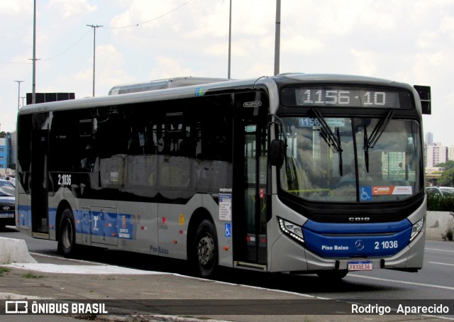 Sambaíba Transportes Urbanos 2 1036 na cidade de São Paulo, São Paulo, Brasil, por Rodrigo  Aparecido. ID da foto: 11892905.