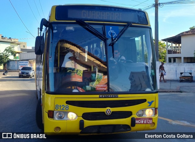 Viação Sudeste 8128 na cidade de Piúma, Espírito Santo, Brasil, por Everton Costa Goltara. ID da foto: 11891655.