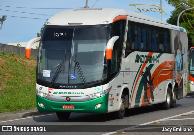 Empresa de Transportes Andorinha 7203 na cidade de Campinas, São Paulo, Brasil, por Jacy Emiliano. ID da foto: 11892509.