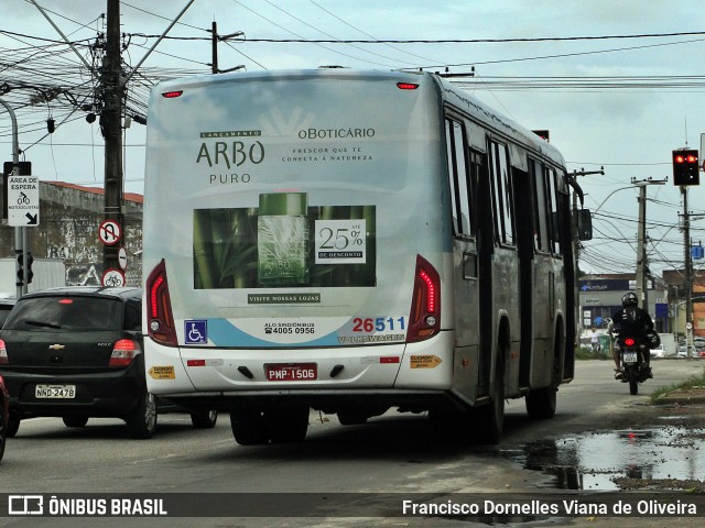 Maraponga Transportes 26511 na cidade de Fortaleza, Ceará, Brasil, por Francisco Dornelles Viana de Oliveira. ID da foto: 11892518.