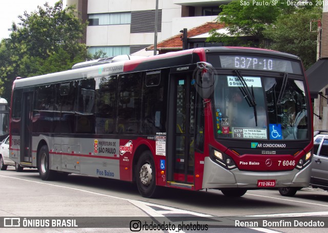 Viação Gatusa Transportes Urbanos 7 6046 na cidade de São Paulo, São Paulo, Brasil, por Renan  Bomfim Deodato. ID da foto: 11895847.