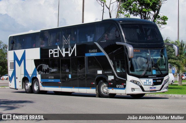 Empresa de Ônibus Nossa Senhora da Penha 61255 na cidade de Florianópolis, Santa Catarina, Brasil, por João Antonio Müller Muller. ID da foto: 11896073.