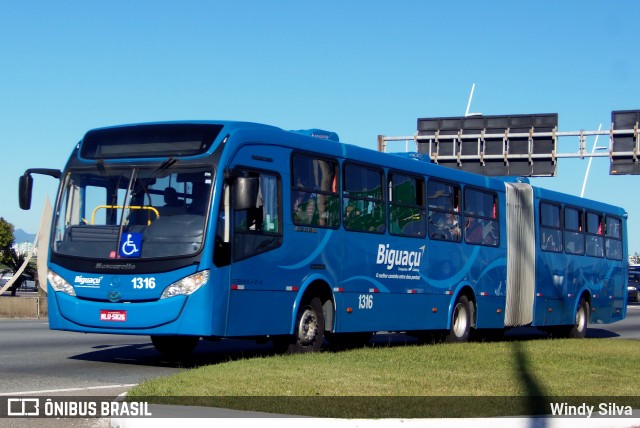 Biguaçu Transportes Coletivos Administração e Participação 1316 na cidade de Florianópolis, Santa Catarina, Brasil, por Windy Silva. ID da foto: 11894644.