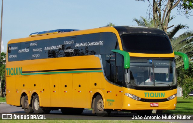 Transporte e Turismo Tiquin 3365 na cidade de Florianópolis, Santa Catarina, Brasil, por João Antonio Müller Muller. ID da foto: 11896130.