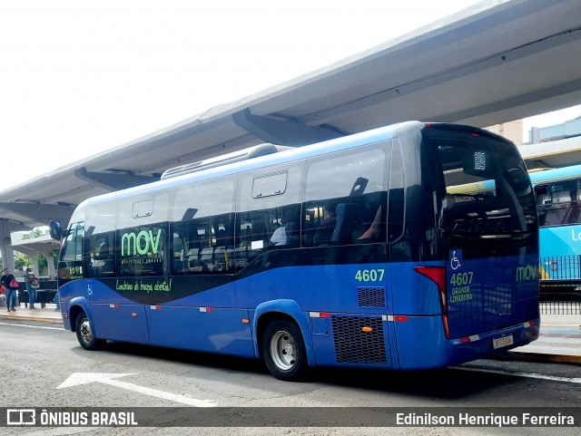 TCGL - Transportes Coletivos Grande Londrina 4607 na cidade de Londrina, Paraná, Brasil, por Edinilson Henrique Ferreira. ID da foto: 11895858.