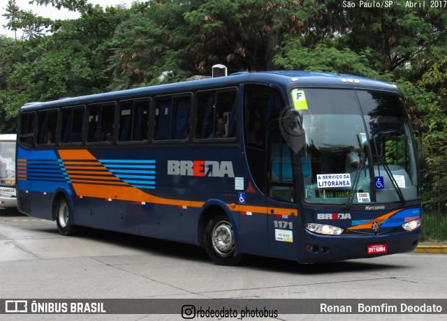 Breda Transportes e Serviços 1171 na cidade de São Paulo, São Paulo, Brasil, por Renan  Bomfim Deodato. ID da foto: 11898079.