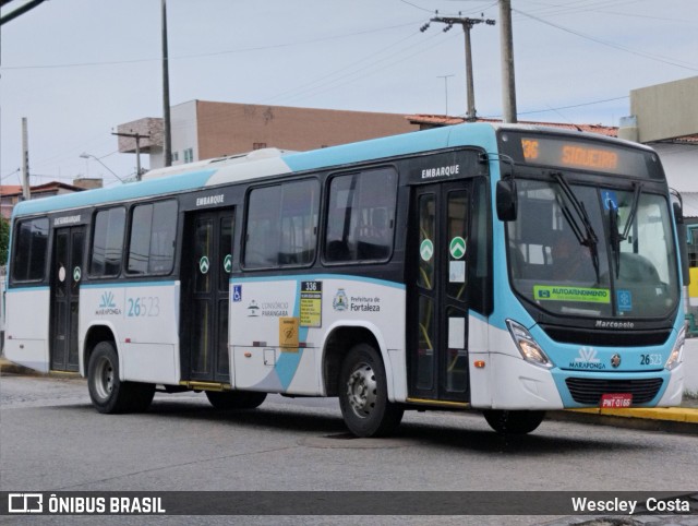 Maraponga Transportes 26523 na cidade de Fortaleza, Ceará, Brasil, por Wescley  Costa. ID da foto: 11898020.