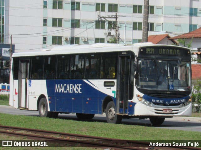 Rápido Macaense RJ 150.167 na cidade de Macaé, Rio de Janeiro, Brasil, por Anderson Sousa Feijó. ID da foto: 11898004.