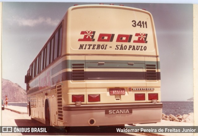 Auto Viação 1001 3411 na cidade de Rio de Janeiro, Rio de Janeiro, Brasil, por Waldemar Pereira de Freitas Junior. ID da foto: 11898733.