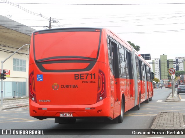 Transporte Coletivo Glória BE711 na cidade de Curitiba, Paraná, Brasil, por Giovanni Ferrari Bertoldi. ID da foto: 11902904.