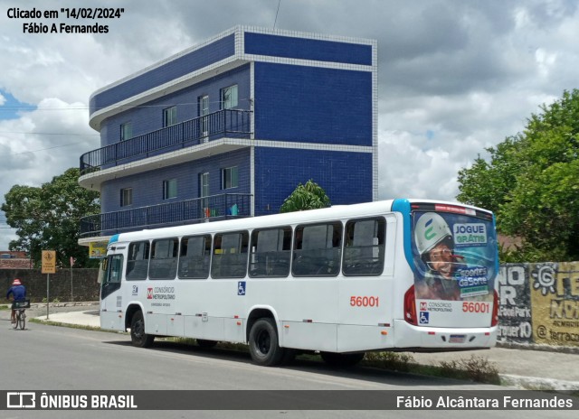 Rodoviária Santa Rita > SIM - Sistema Integrado Metropolitano > TR Transportes 56001 na cidade de Santa Rita, Paraíba, Brasil, por Fábio Alcântara Fernandes. ID da foto: 11902113.