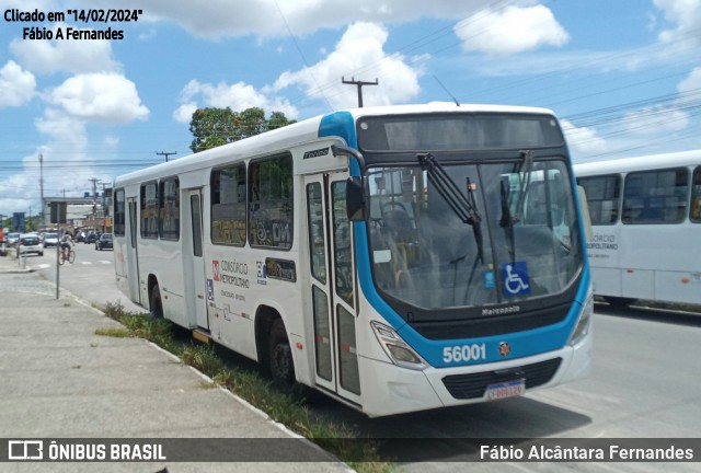 Rodoviária Santa Rita > SIM - Sistema Integrado Metropolitano > TR Transportes 56001 na cidade de Santa Rita, Paraíba, Brasil, por Fábio Alcântara Fernandes. ID da foto: 11902111.