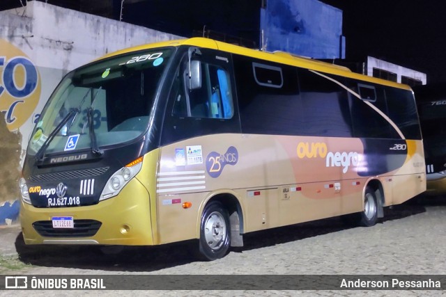 Ouro Negro Transportes e Turismo 280 na cidade de Campos dos Goytacazes, Rio de Janeiro, Brasil, por Anderson Pessanha. ID da foto: 11903864.