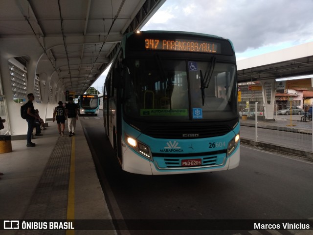 Maraponga Transportes 26604 na cidade de Fortaleza, Ceará, Brasil, por Marcos Vinícius. ID da foto: 11904571.