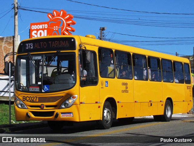Transporte Coletivo Glória BC027 na cidade de Curitiba, Paraná, Brasil, por Paulo Gustavo. ID da foto: 11906984.