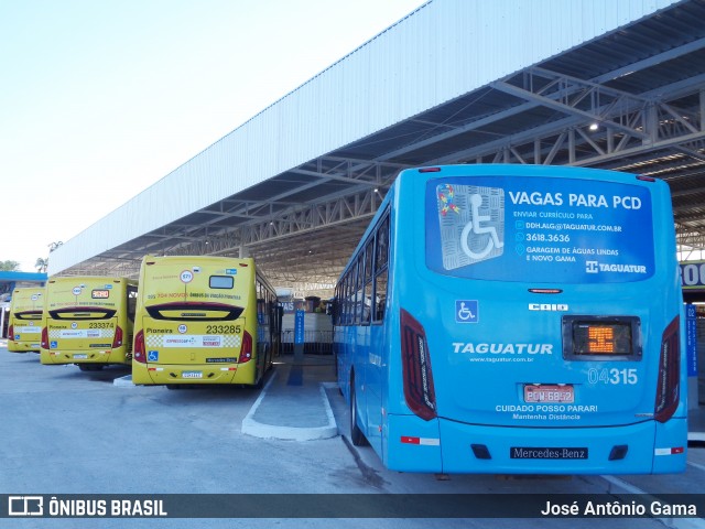Taguatur - Taguatinga Transporte e Turismo 04315 na cidade de Gama, Distrito Federal, Brasil, por José Antônio Gama. ID da foto: 11905114.