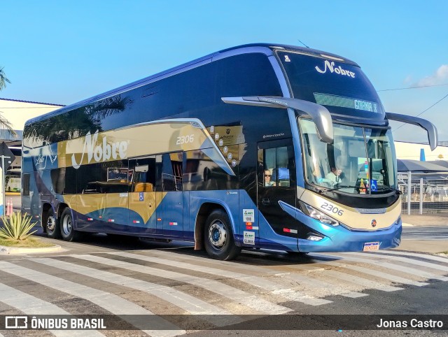 Nobre Transporte Turismo 2306 na cidade de Goiânia, Goiás, Brasil, por Jonas Castro. ID da foto: 11909356.