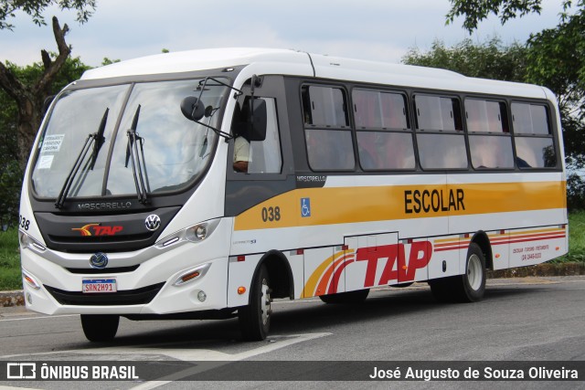 TAP Turismo e Fretamento 038 na cidade de Piraí, Rio de Janeiro, Brasil, por José Augusto de Souza Oliveira. ID da foto: 11908982.