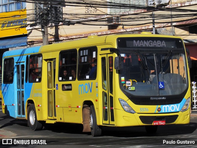 TCGL - Transportes Coletivos Grande Londrina 3376 na cidade de Londrina, Paraná, Brasil, por Paulo Gustavo. ID da foto: 11906999.