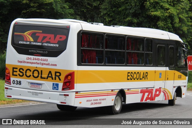 TAP Turismo e Fretamento 038 na cidade de Piraí, Rio de Janeiro, Brasil, por José Augusto de Souza Oliveira. ID da foto: 11908977.