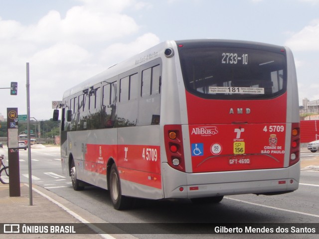 Allibus Transportes 4 5709 na cidade de São Paulo, São Paulo, Brasil, por Gilberto Mendes dos Santos. ID da foto: 11907026.