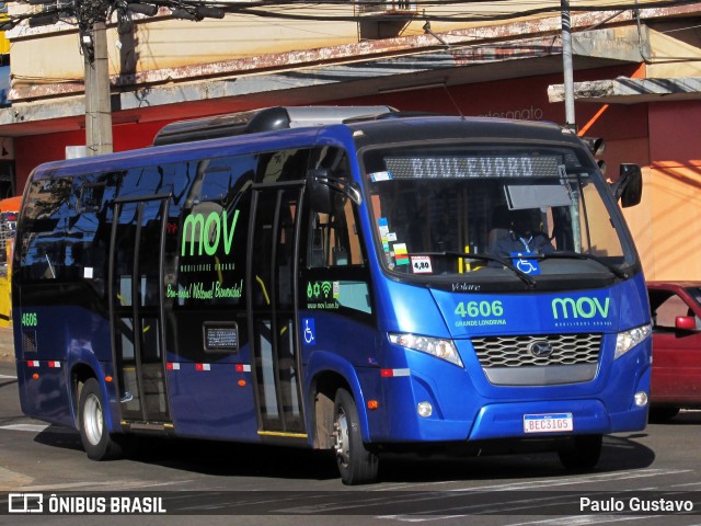 TCGL - Transportes Coletivos Grande Londrina 4606 na cidade de Londrina, Paraná, Brasil, por Paulo Gustavo. ID da foto: 11908521.